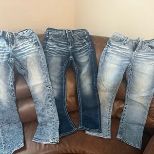 3 pair of Salvage Blue Denim Jeans